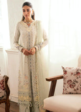Qalamkar Embroidered Lawn 3 Piece Unstitched Suit QLM25LL SB-08 RIMSHA